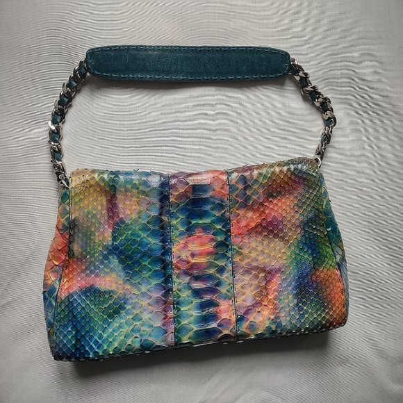 VBH Manila Shift Multicolor Python Bag 1st Edition-Handmade in Italy 148/300 - Picture 6 of 8